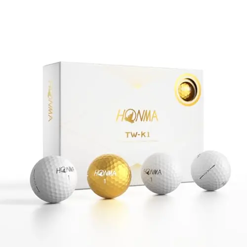Honma TW-K1 golf balls featuring one exclusive gold ball