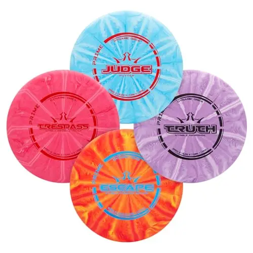 Dynamic Discs Prime Burst 4-disc starter set with burst color patterns.