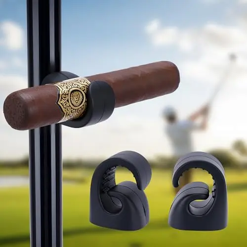 AIWOIT two-pack of black silicone and magnet cigar clips